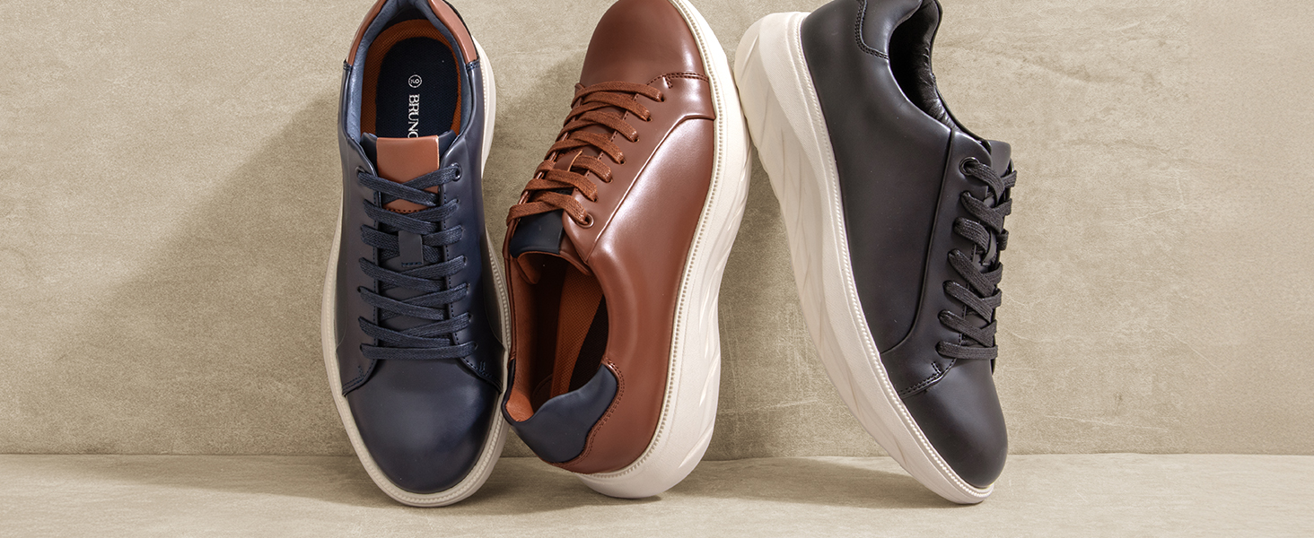 Leather Sneakers Marco Luxe For Men With Minimalist Design And All Day Comfort And Premium Feel main image 1